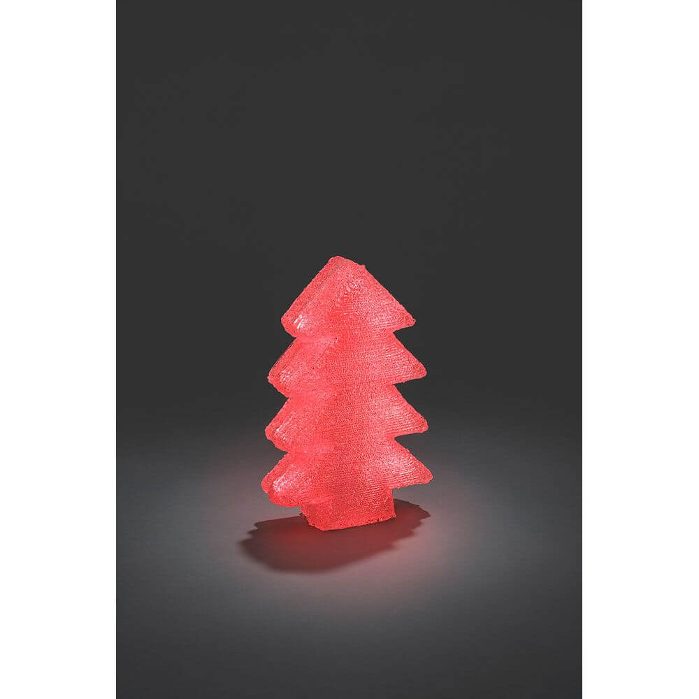 LED Acryl Tannenbaum mit 6 Farbwechselfunktionen 42 RGB Dioden 12V IP44 in Rot auf dunklem Hintergrund