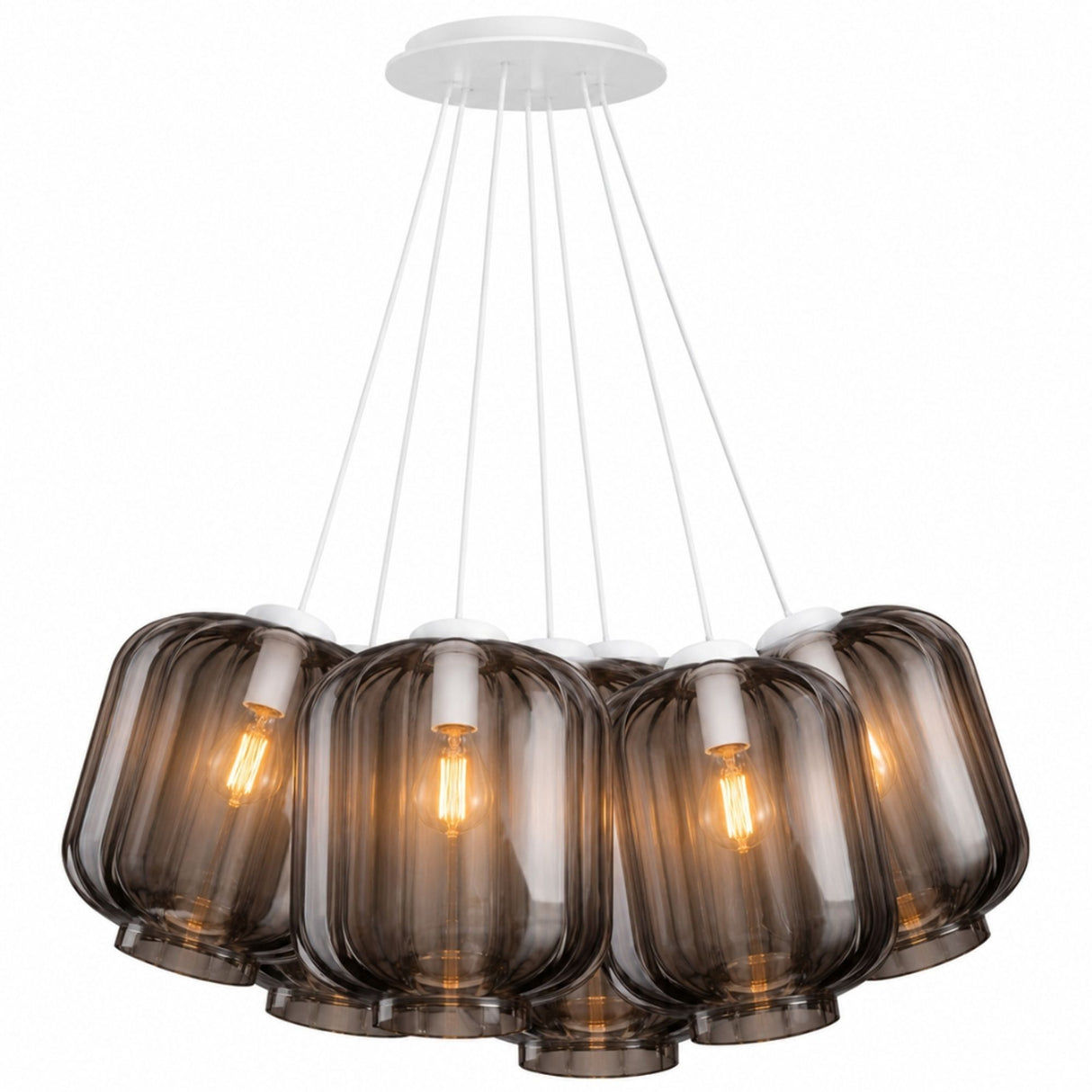 s.luce Velo Cluster glaspendel med 7 lyskilder 7x25 cm