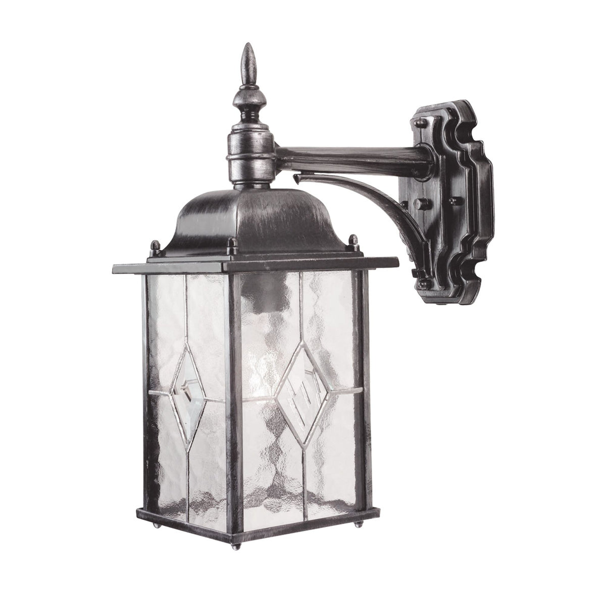 Lanterna de parede exterior Wexford 1 luz Prateada 37 cm (1)