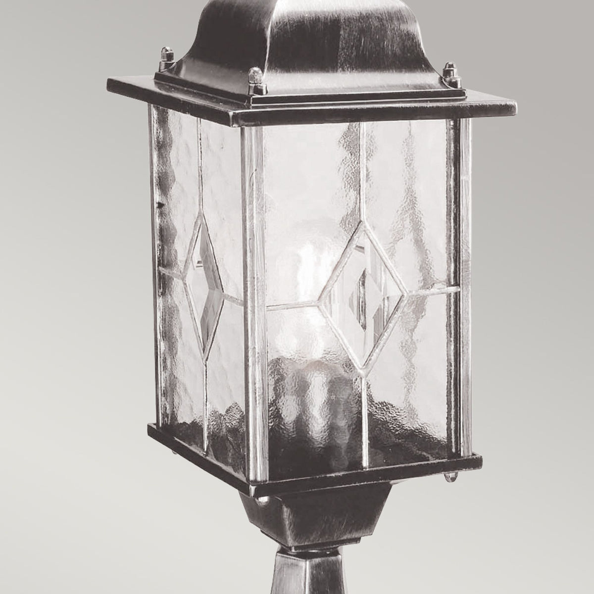 Lampada da esterno da pavimento Wexford a 1 luce Classico IP44 Nero, Argento 52cm (2)