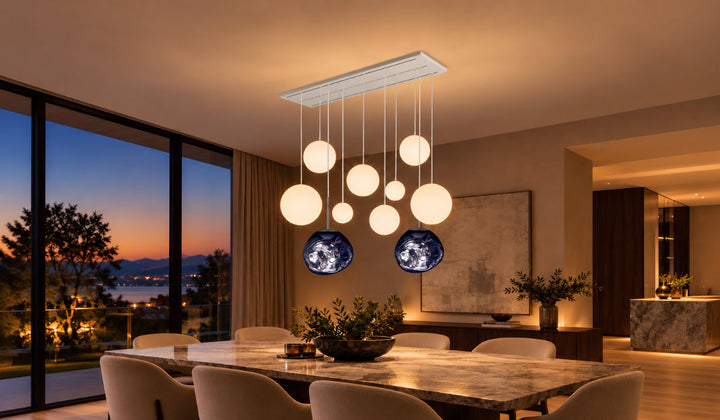 Tom Dixon Melt Pendelleuchte befestigt am s.luce Baldachin