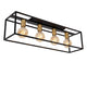 Plafoniera Ruben a 4 luci Retro Nero, Ottone 80cm (1)