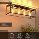 Plafoniera Ruben a 4 luci Retro Nero, Ottone 80cm (5)