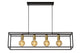Pendelleuchte Ruben 4-flammig E27 Schwarz, Messing 92cm (3)