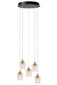 LED-Berliane-riippuvalaisin 5-lamppuinen himmennettävä pyöreä Ø 34cm (2)