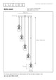 LED-Berliane-riippuvalaisin 5-lamppuinen himmennettävä pyöreä Ø 34cm (6)