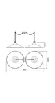 Pendelarmatur Lea Structura med 2 lyskilder 