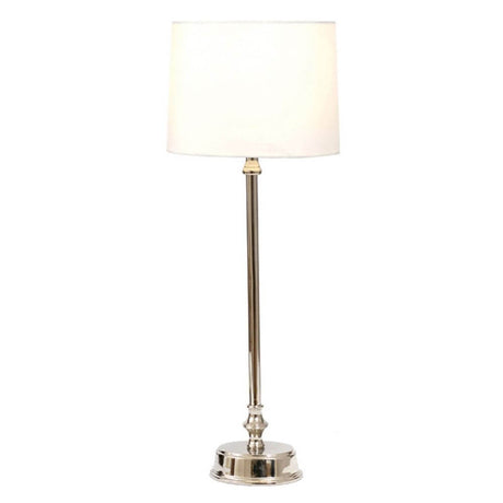 Lampada da tavolo New York Street in ottone argento con design moderno e forma elegante in argento.