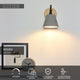 Applique Possio a 1 luce in cemento grigio, legno (3)