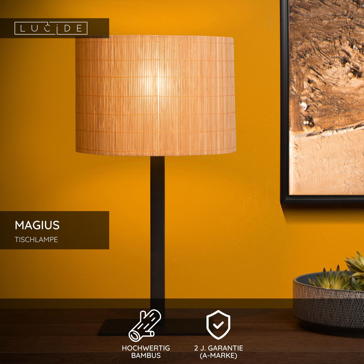 Magius table lamp with bamboo shade, 1-light, natural (6)