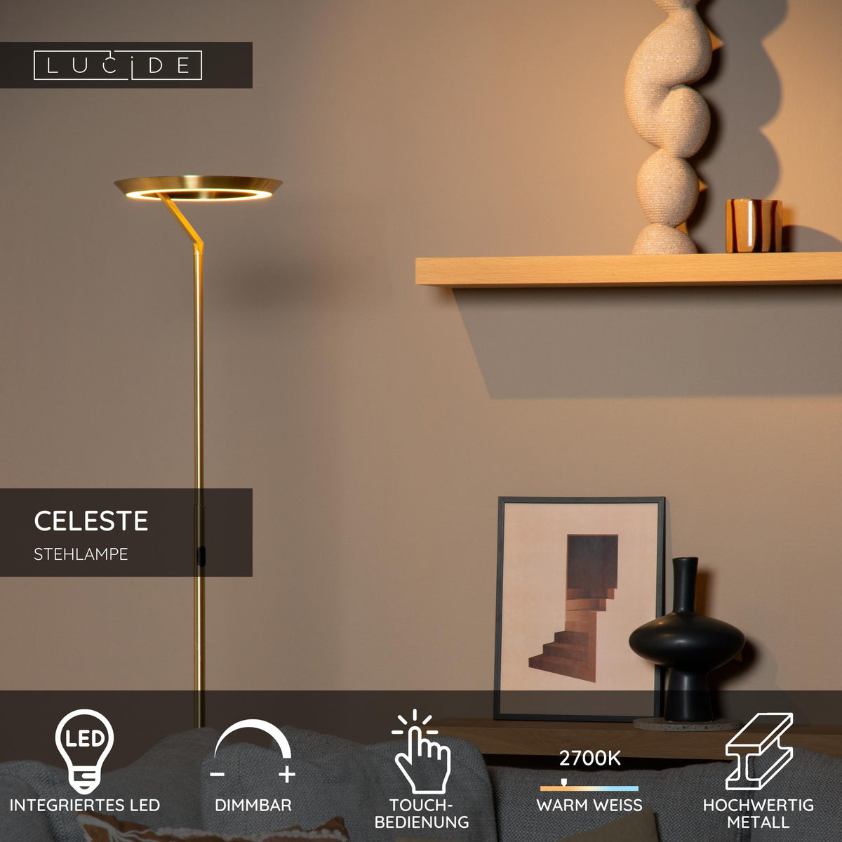 LED-Stehleuchte Celeste mit Touchdimmer Warmweiß 2700K 1400 lm (6)