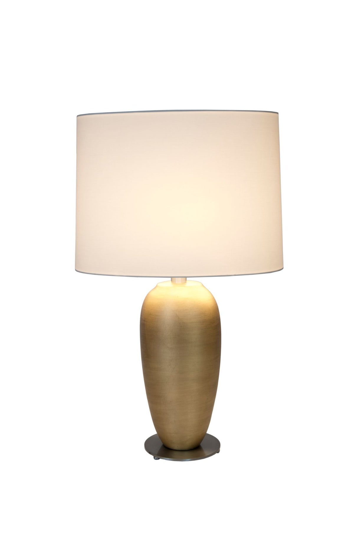 Bordlampe Omega Oval Keramik med skærm 40x25 cm 