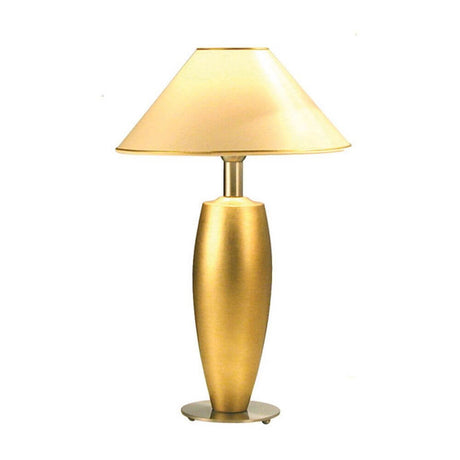 Bordlampe Theta Sottile keramikk-metall bladforgylt-forkrommet med gyllen finish og moderne design.