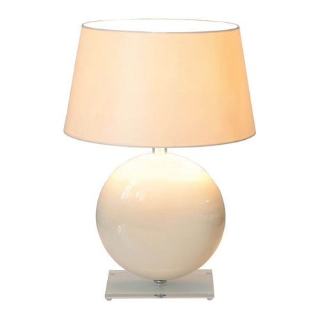 Bordlampe Billiardo keramikk-plexiglass krem-klar 