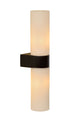 Badezimmer-Wandleuchte Jesse 2-flammig IP44 Glas Schwarz (2)