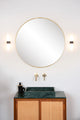 Badezimmer-Wandleuchte Jesse 2-flammig IP44 Glas Schwarz (1)