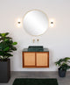 Badezimmer-Wandleuchte Jesse 2-flammig IP44 Glas Schwarz (3)