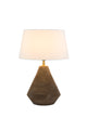 Bordlampe Capanne mangotræ ecru med rund skærm 