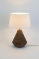 Bordlampe Capanne mangotræ ecru med rund skærm 