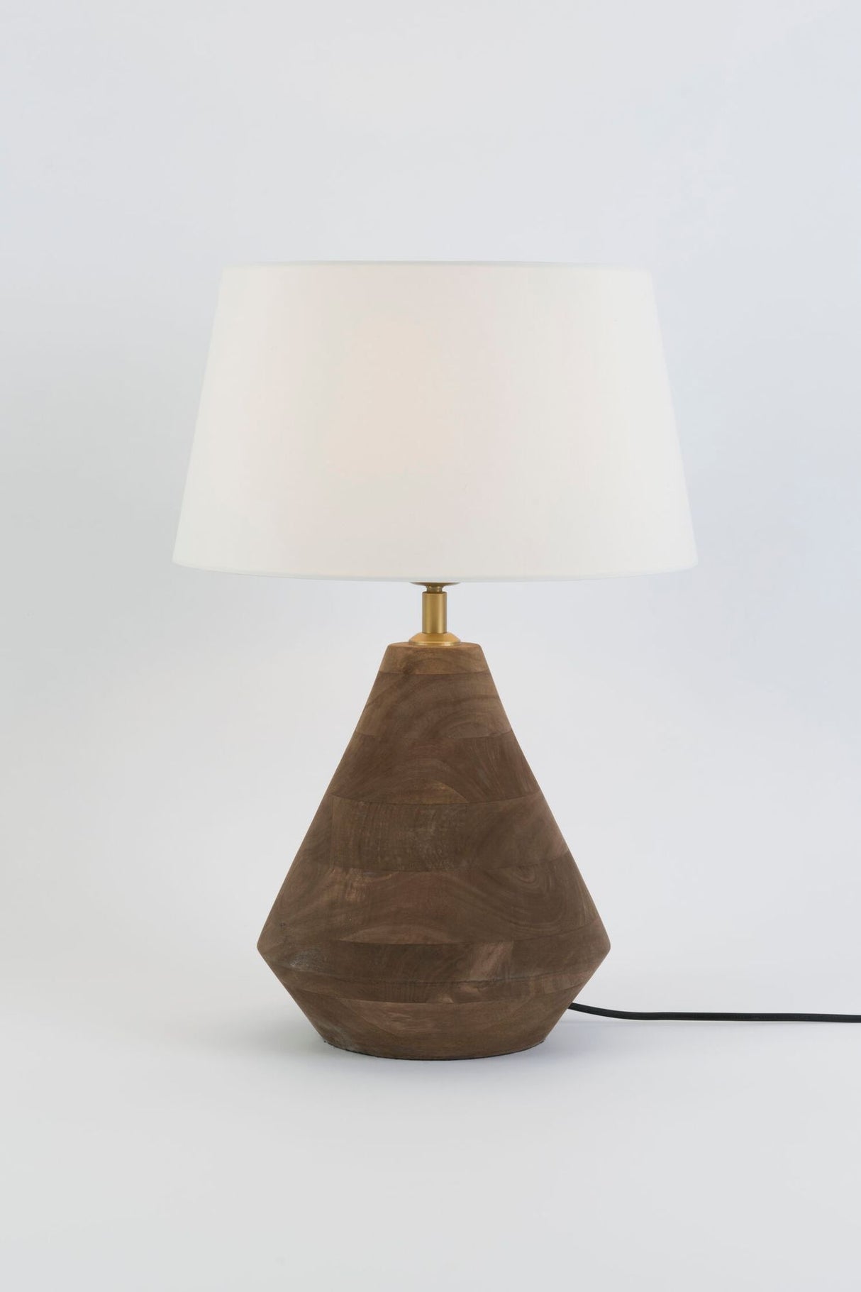 Bordlampe Capanne mangotræ ecru med rund skærm 