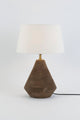 Bordlampe Capanne mangotræ ecru med rund skærm 
