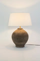 Bordlampe Soratte mangotræ ecru med rund skærm 