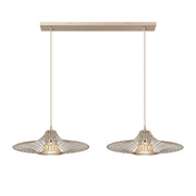 Pendelleuchte Ellis 2-flammig Taupe 120cm (1)