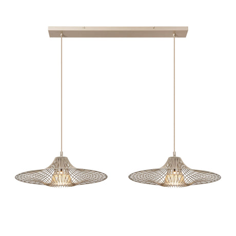 Pendelleuchte Ellis 2-flammig Taupe 120cm (1)