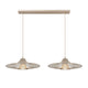 Pendelleuchte Ellis 2-flammig Taupe 120cm (1)