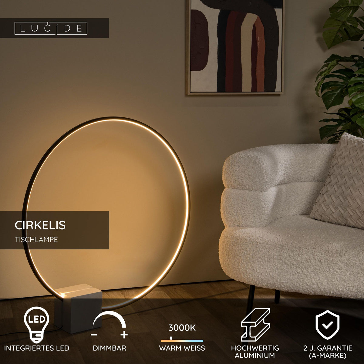 LED-Tischleuchte Cirkelis dimmbar (5)
