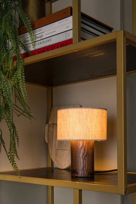 Tischlampe Tachina mit Leinenschirm Länge 15cm (1)
