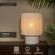 Tischlampe Tissaja Leinenschirm Ø 20cm Weiß (4)