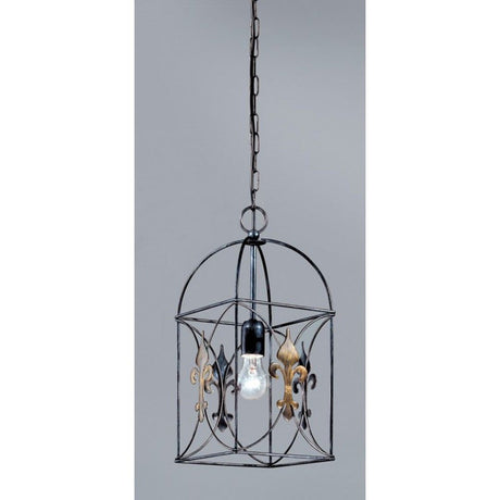 Castello lampa wisząca czarno-srebrna złoto antyczne 42 cm, elegancka i stylowa lampa wisząca w antycznym designie.
