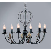 Castello 6-flammig Schwarz-Silber Gold antik Ø 65cm