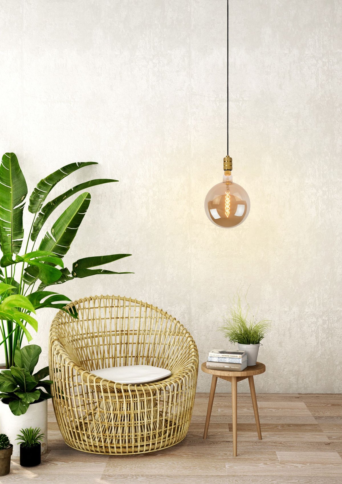 Pendant light Jova cylindrical shape retro, height-adjustable, dimmable (3)