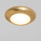 Deckenleuchte 2-flammig Spettacolo Keramik Gold in elegantem Design mit goldenem Rand und hellem Licht.