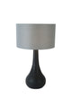 Tischlampe Rodolfo Holz Chintz mit Schirm Rund Ø 38cm