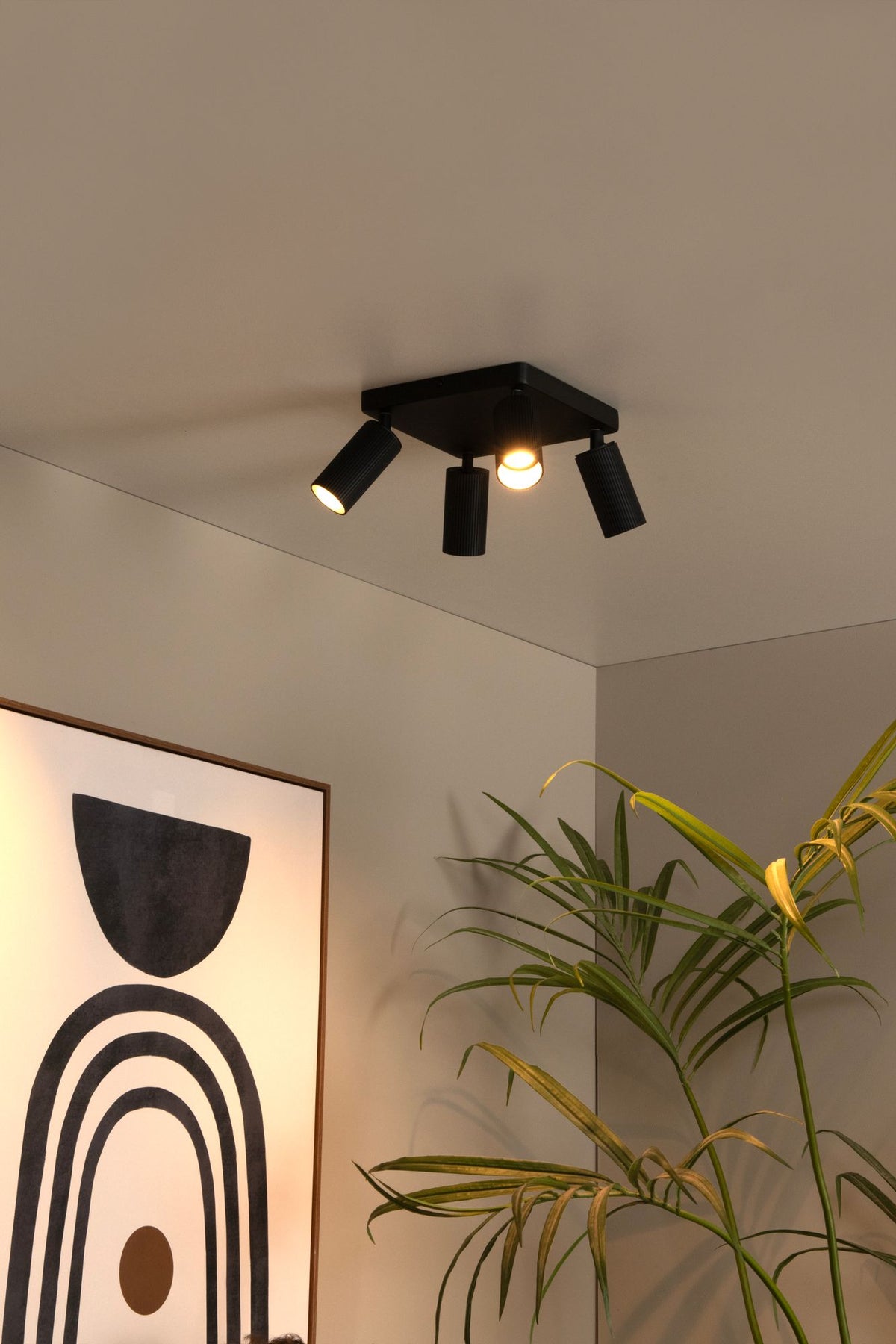 Faretti da soffitto Clubs a 4 luci orientabili e ruotabili (3)