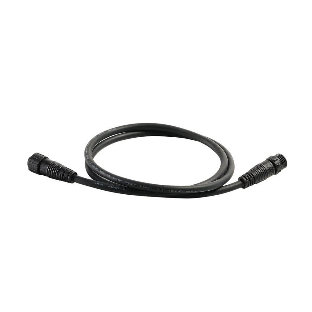 1 Meter Verbindungskabel für New Galen LED Schwarz, schwarzes Kabel mit Stecker und Kupplung, einfache Montage.