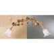 Roseto Balken 2-flammig altweiß natur-antik mit floralen Verzierungen und elegantem Design