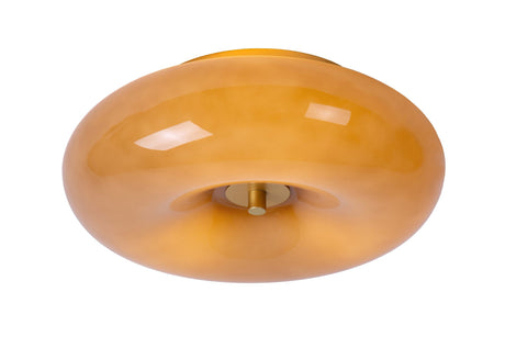 Plafonnier Sentino à 3 lampes, rond, verre, rétro, dimmable, Ø 30 cm (2)