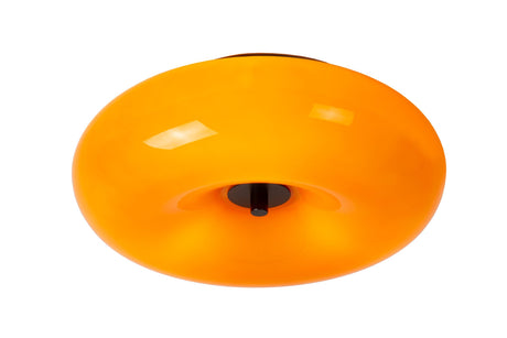 Plafonnier Sentino à 3 lampes, rond, verre, rétro, dimmable, Ø 30 cm (1)