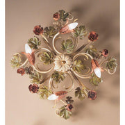 Roseto Deckenleuchte 4-flammig Altweiss natur-antik Ø 70cm