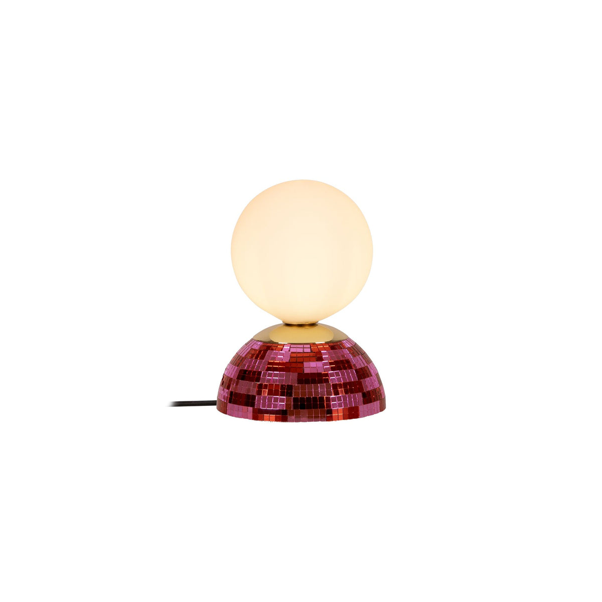Tischlampe Glitzer mit Schirm aus Glas (3)