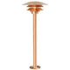Venø utendørs gulvlampe i kobber med elegant design og 3 lampeskjermer for behagelig lys.