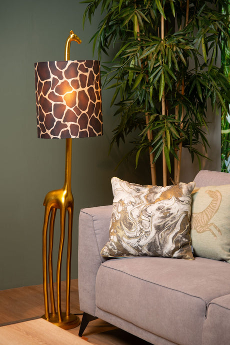 Stehleuchte Extravaganza Miss Tall Giraffe mit Stoffschirm Messing 160cm (1)