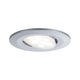 Einbaulampe Calla in Chrom-Matt, dimmbar, blendfrei mit 4000K LED Leuchtmittel für flexible Installation.