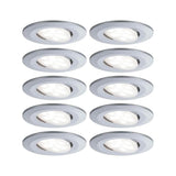 10er-Set LED Einbaulampen Calla IP65 schwenkbar 4000K Chrom-Matt