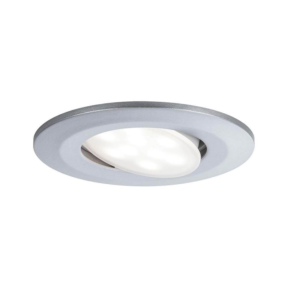 10er-Set LED Einbaulampen Calla IP65 schwenkbar 4000K Chrom-Matt