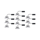 10er-Set LED Einbaulampen Calla IP65 schwenkbar 4000K Chrom-Matt